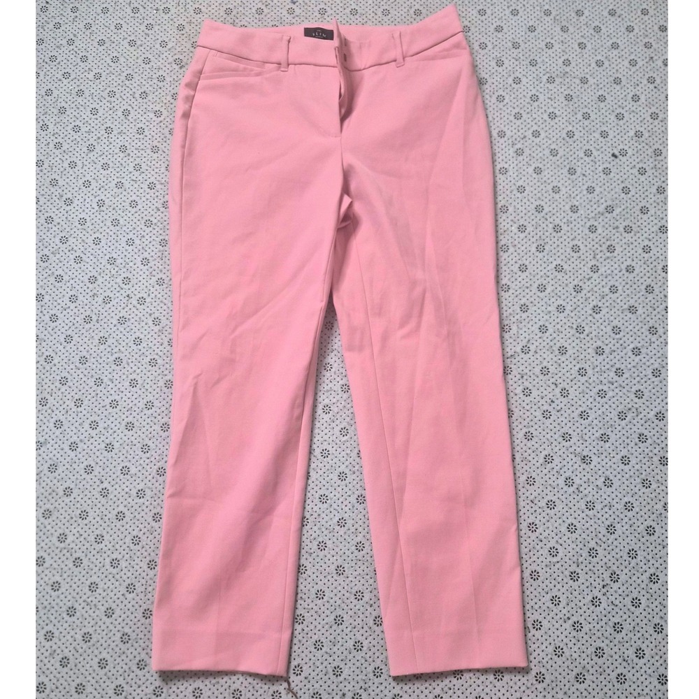 NWT White House Black Market Pink The Slim Ankle Curvy Pants Size 0S